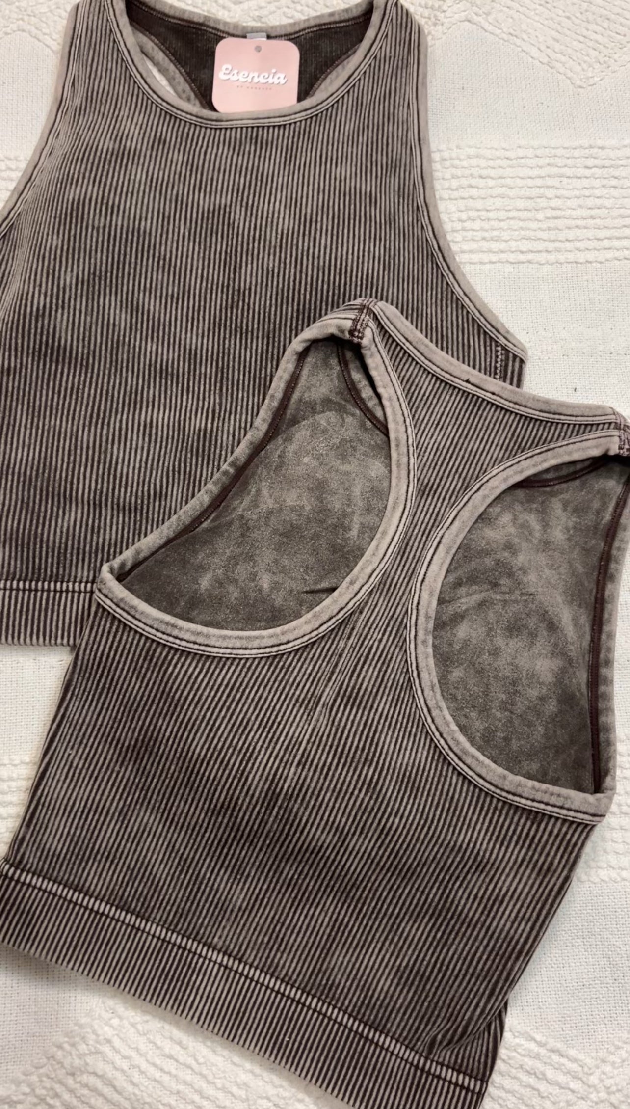 Seamless Washed Tank (Brown)