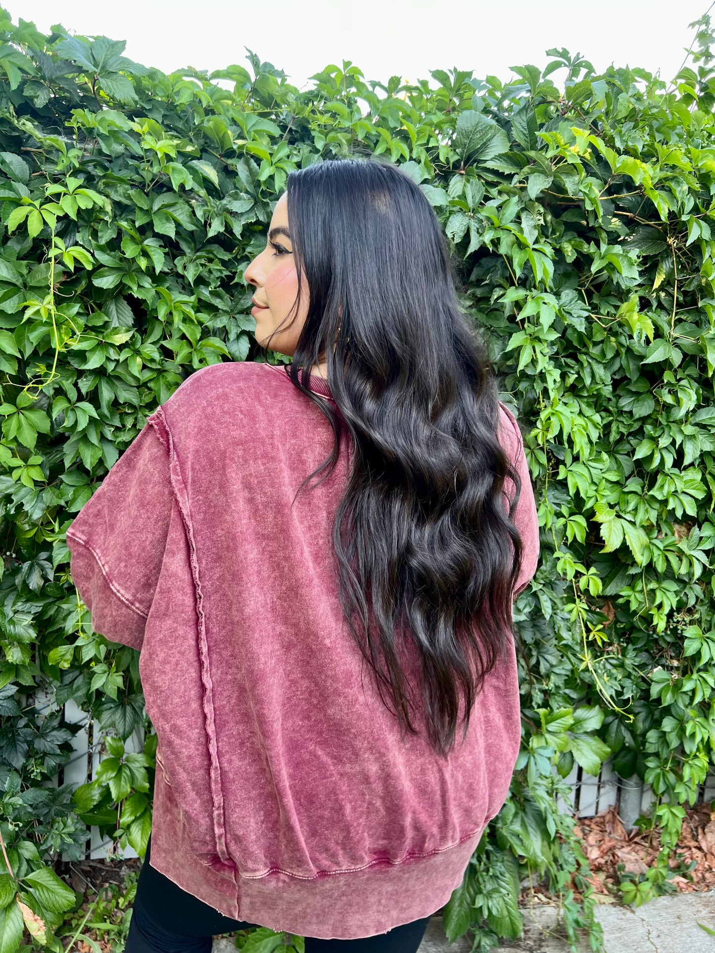 Falling For You Sweatshirt (Burgundy)