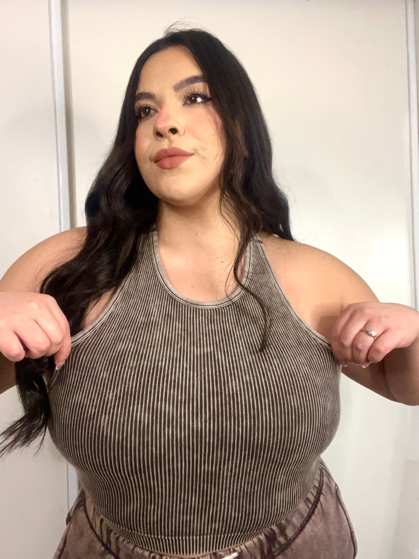 Seamless Washed Tank (Brown)