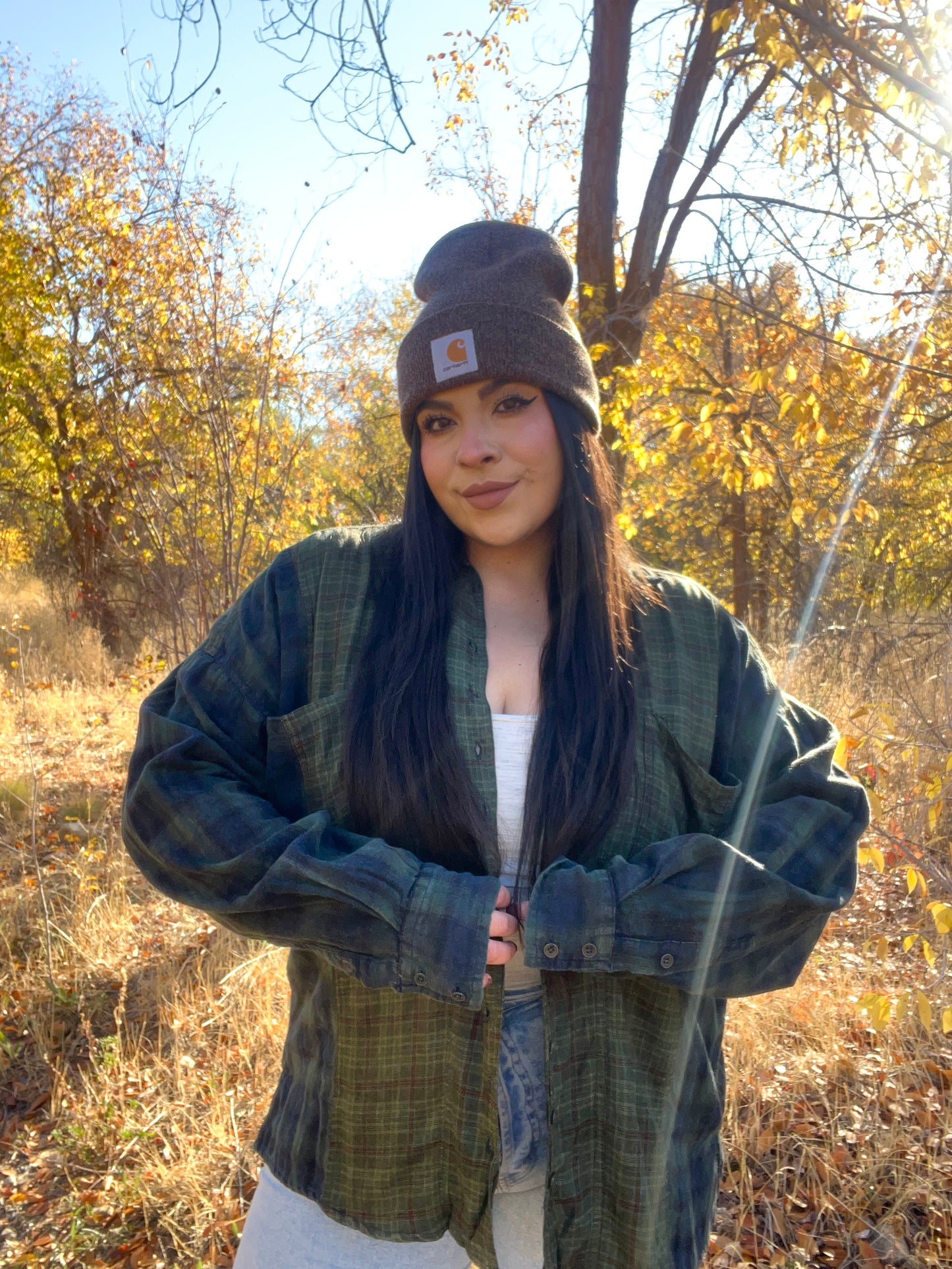 Evergreen Mixed Plaid Top