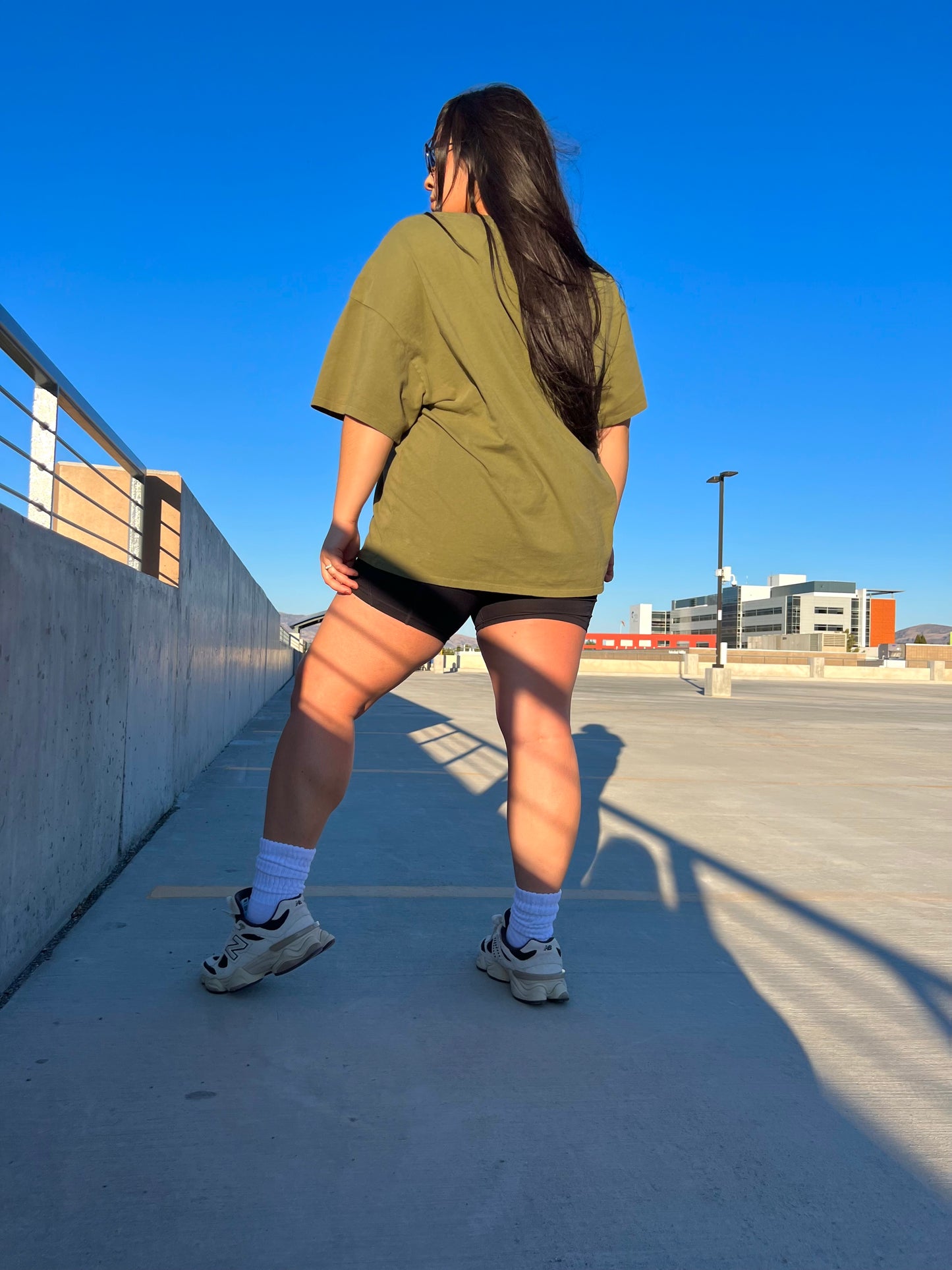 Straight Chillin Oversized Tee - Olive