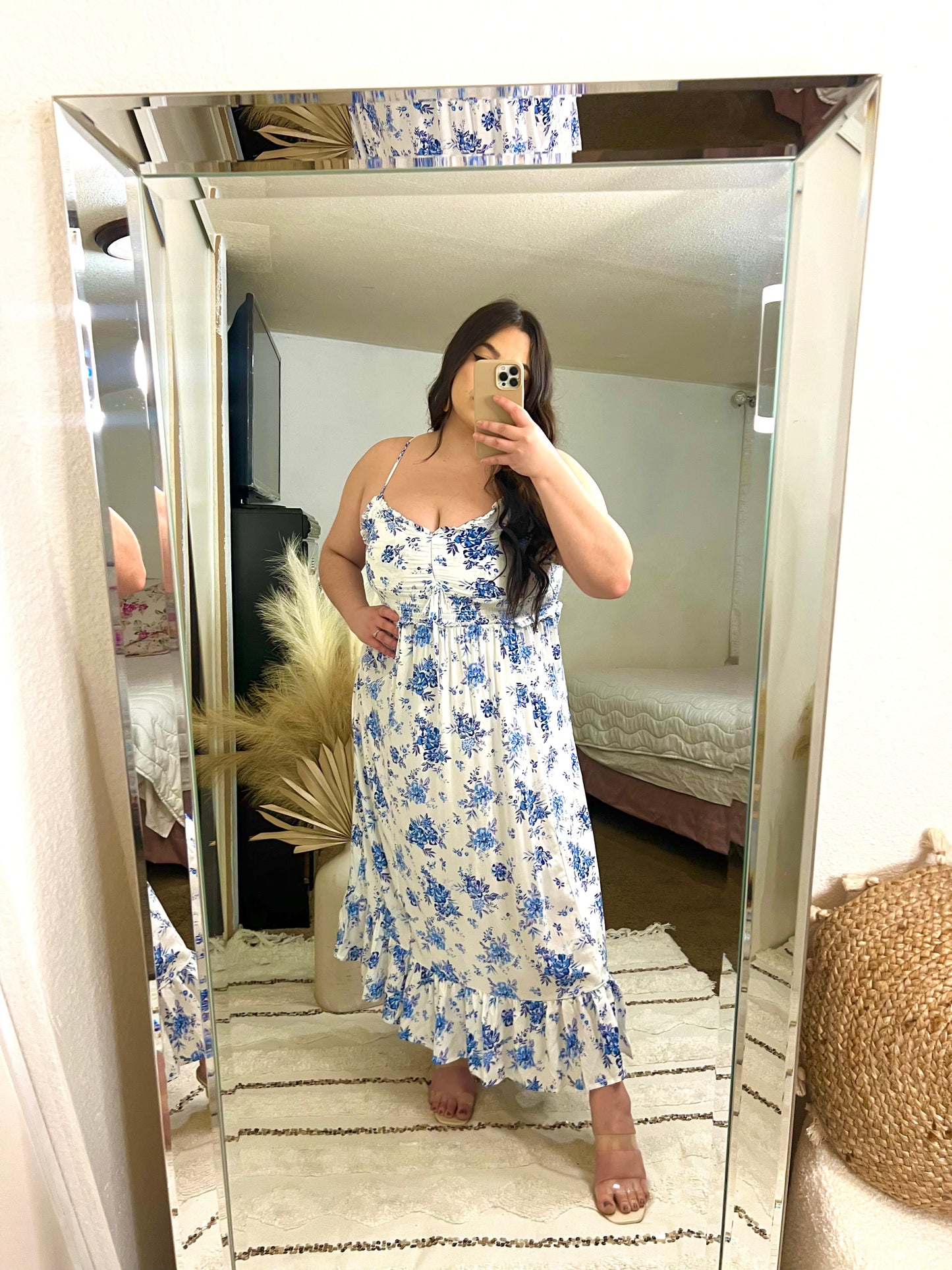Santorini Floral Dress