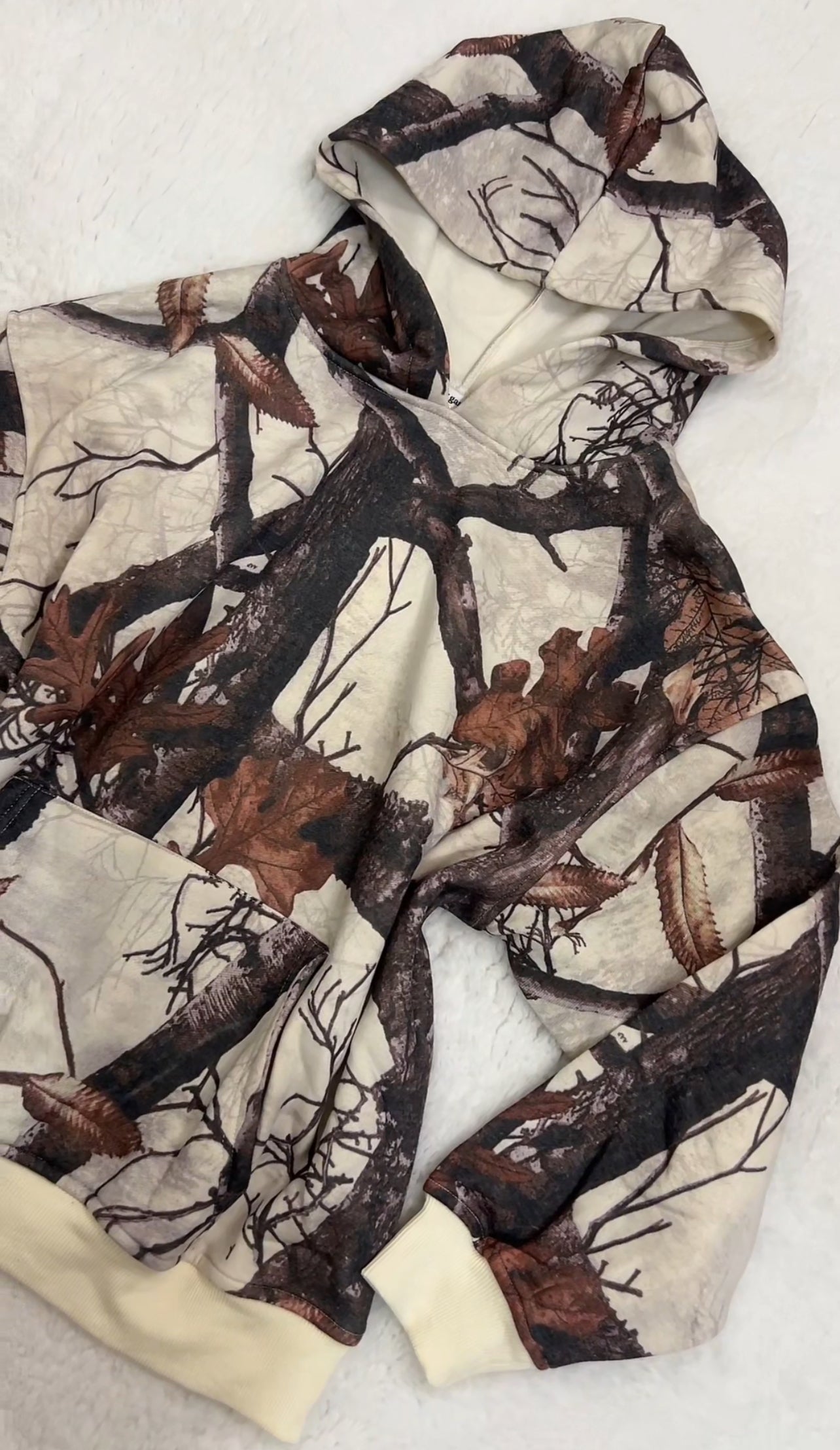 Woodland Camo Hoodie (Cream)