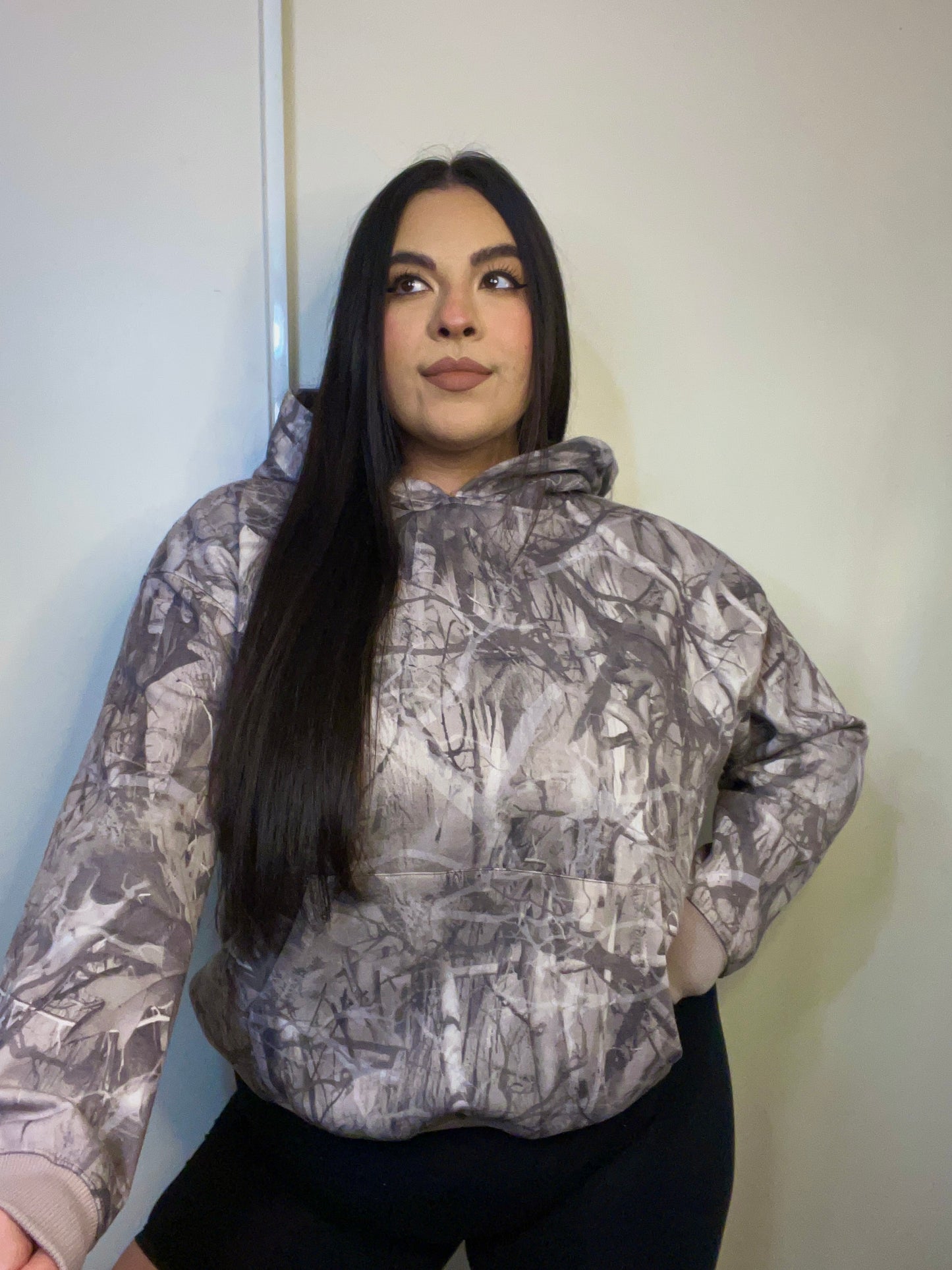 Woodland Camo Hoodie (Gray)