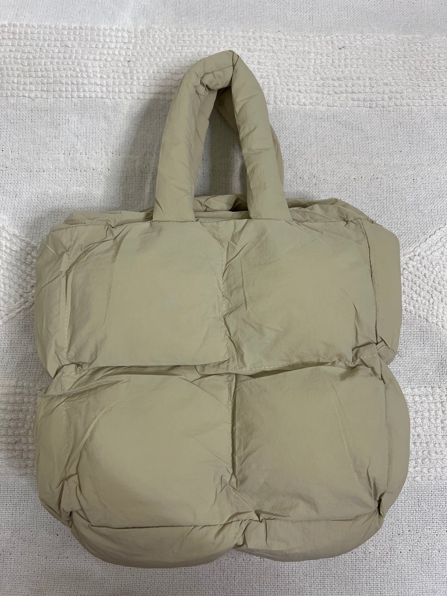 Take Me Puffer Tote (Beige)