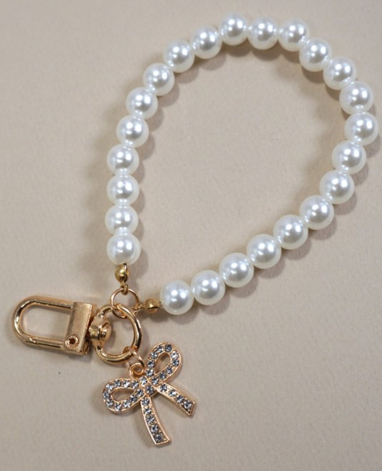 Pearl Bow Keychain