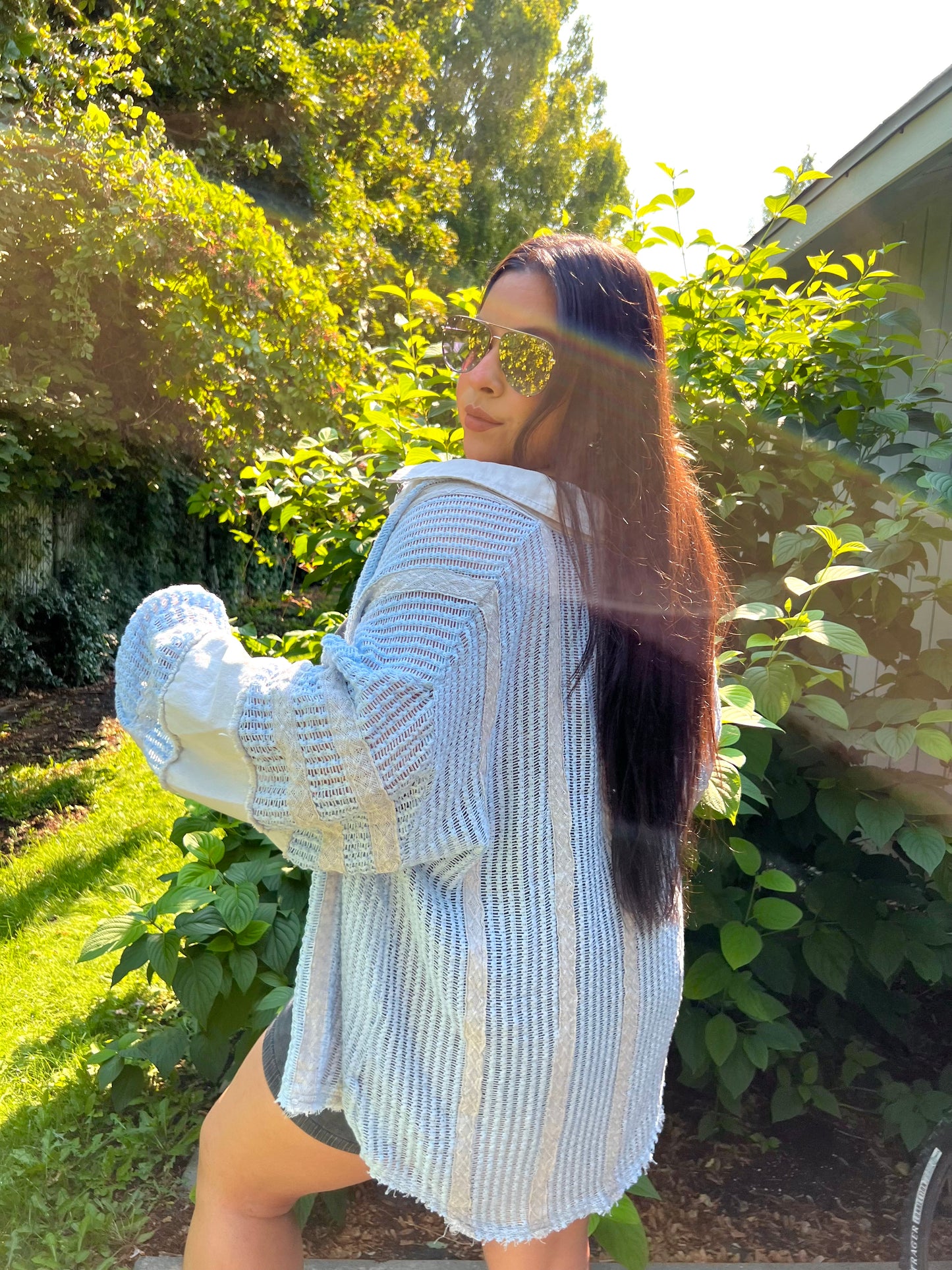 Blue Skies Crochet Top