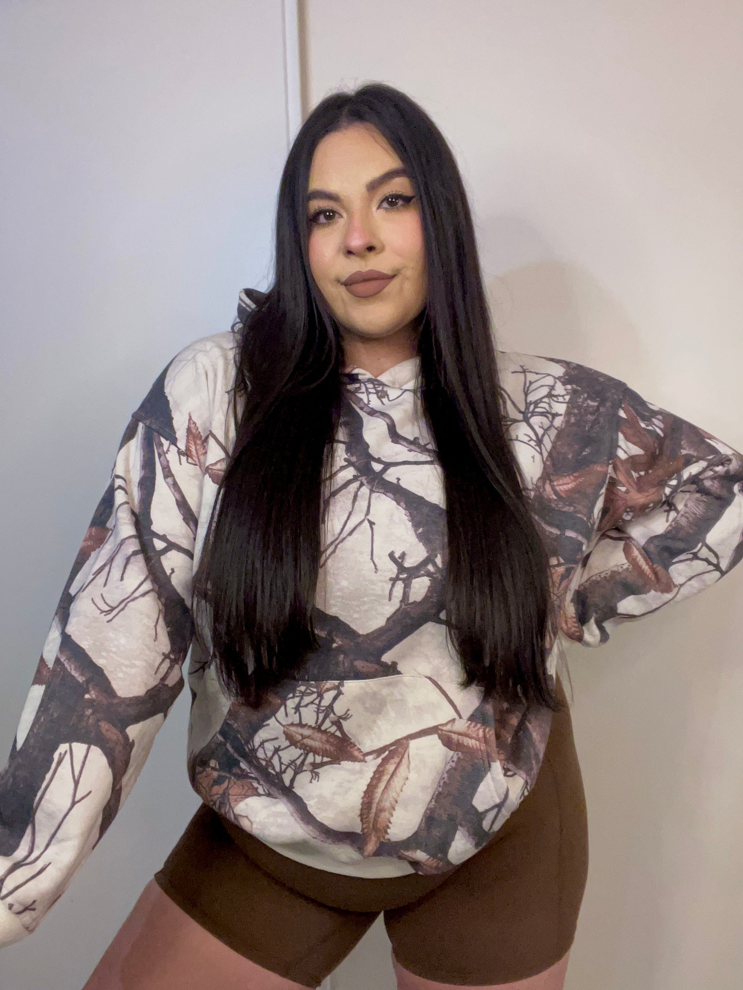 Woodland Camo Hoodie (Cream)