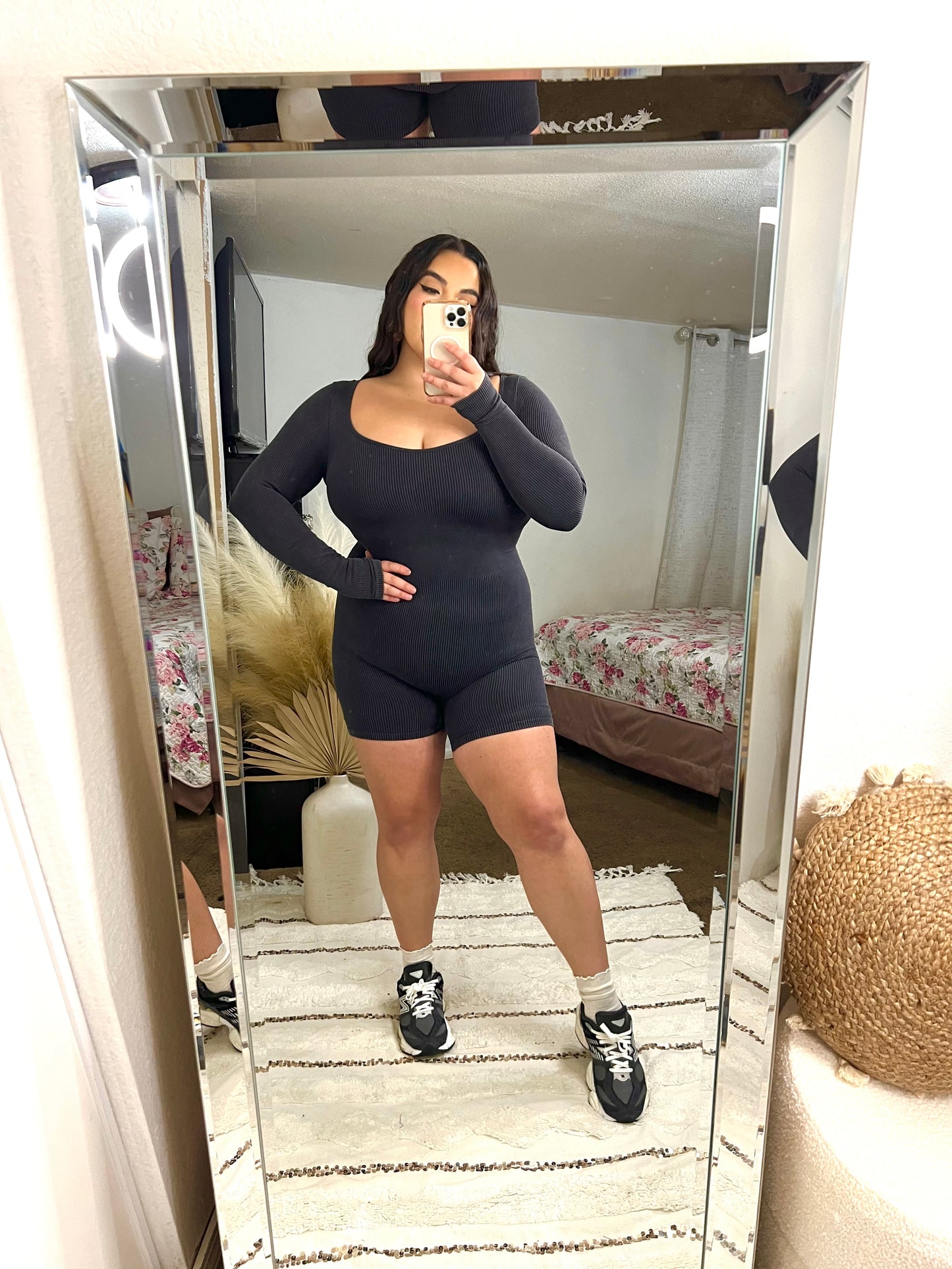 Cali Girl Romper (Ash Black)
