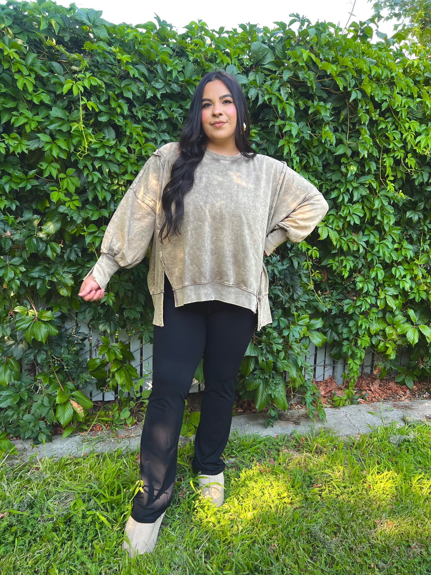 Falling For You Sweatshirt (Mocha)
