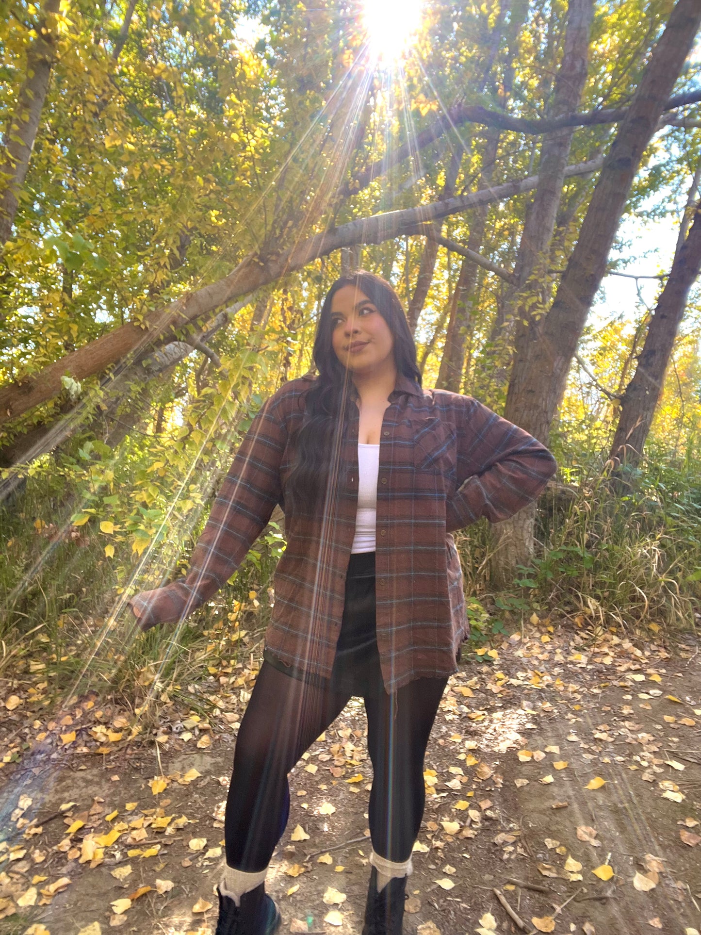 Autumn Woods Flannel (Chocolate)