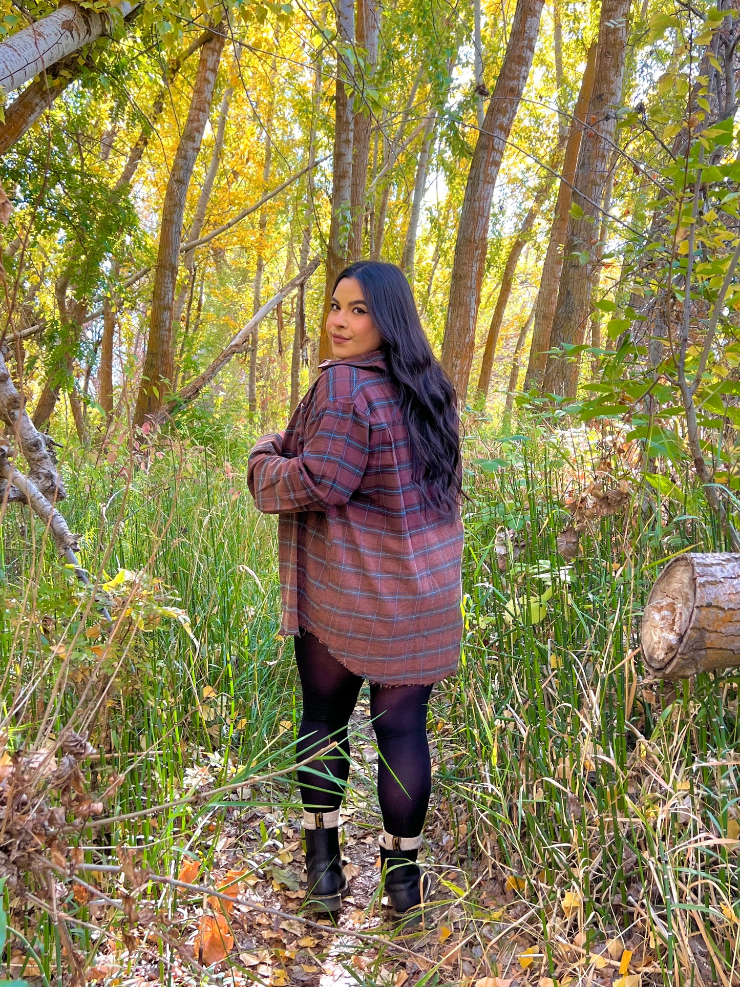 Autumn Woods Flannel (Chocolate)