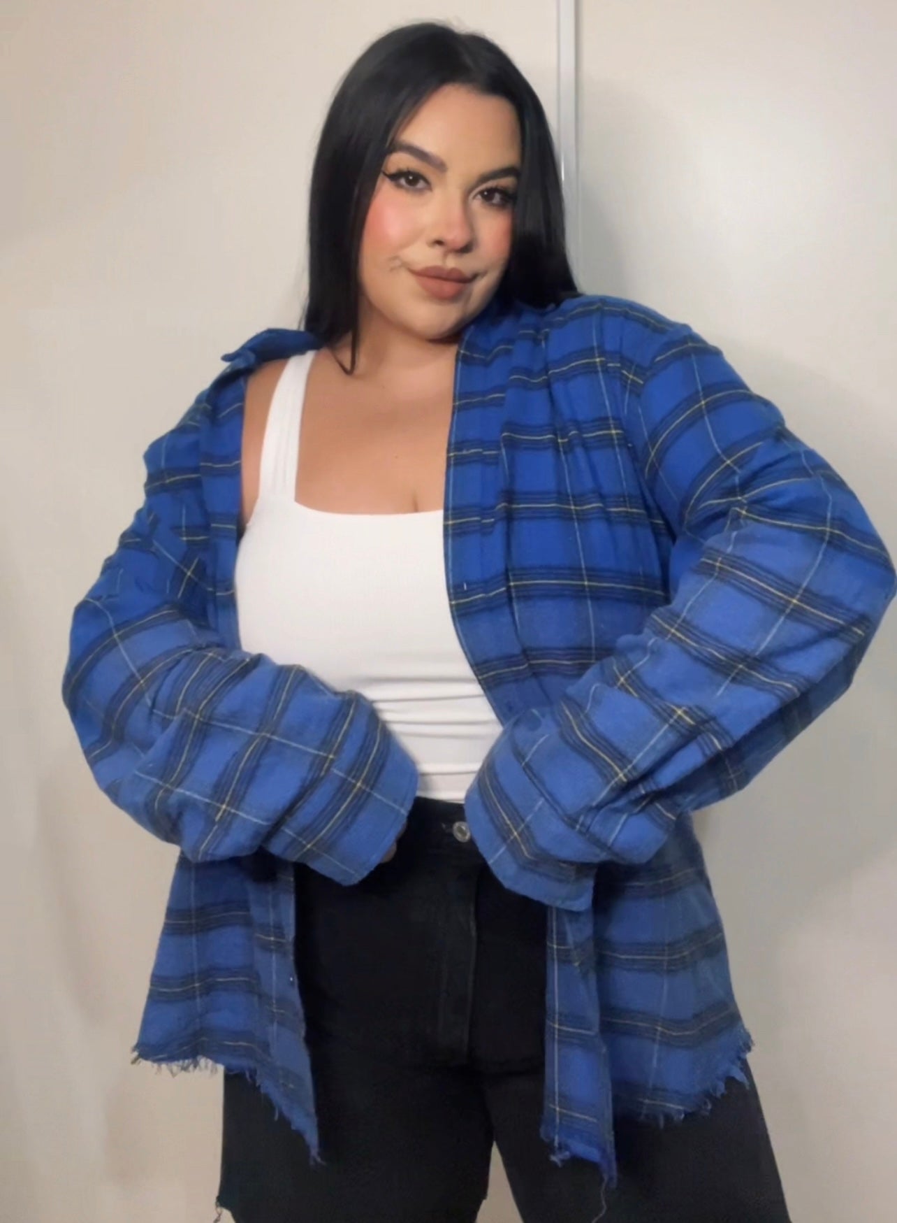 Autumn Woods Flannel (Royal Blue)