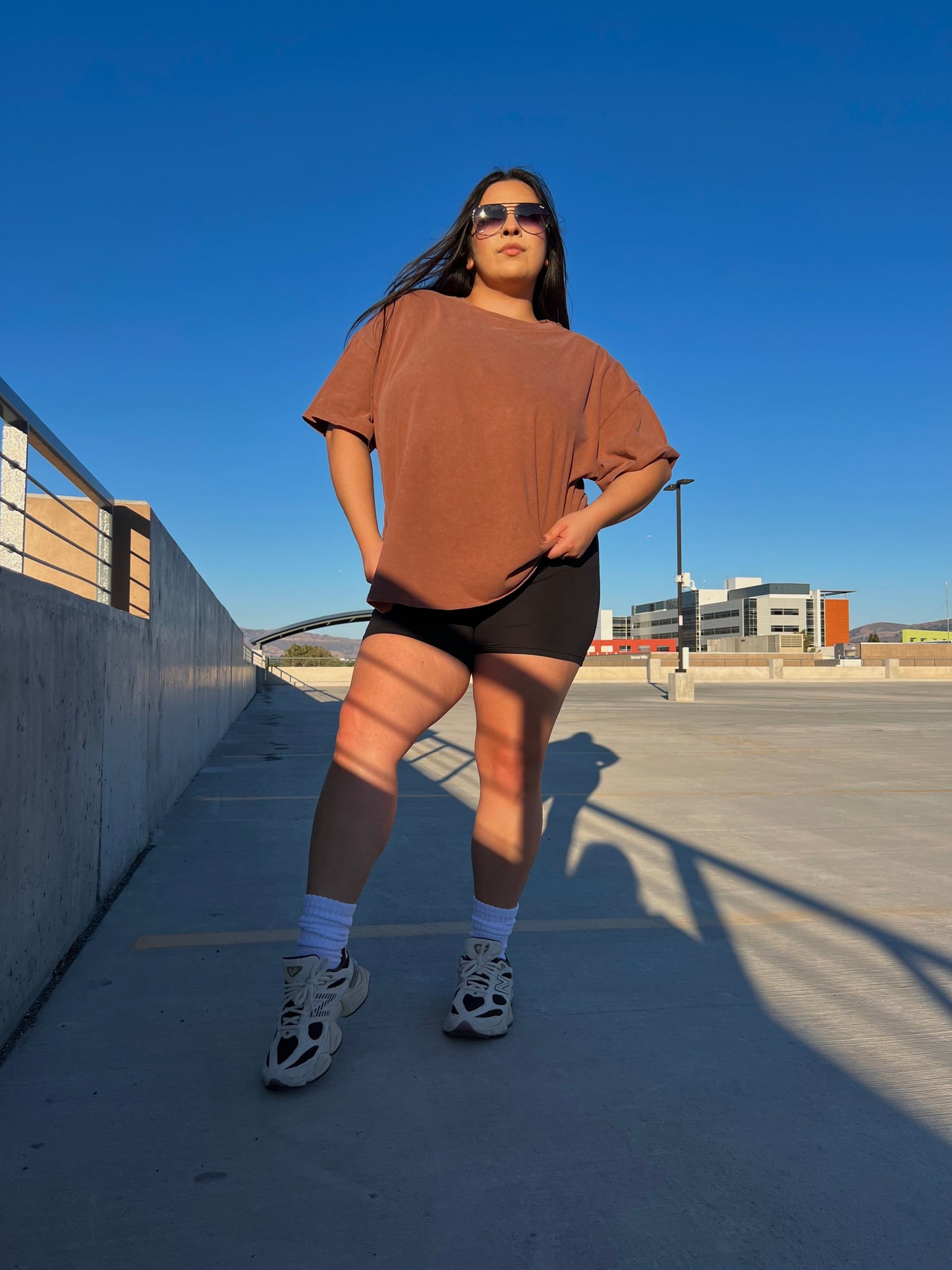 Straight Chillin Oversized Tee - Rust