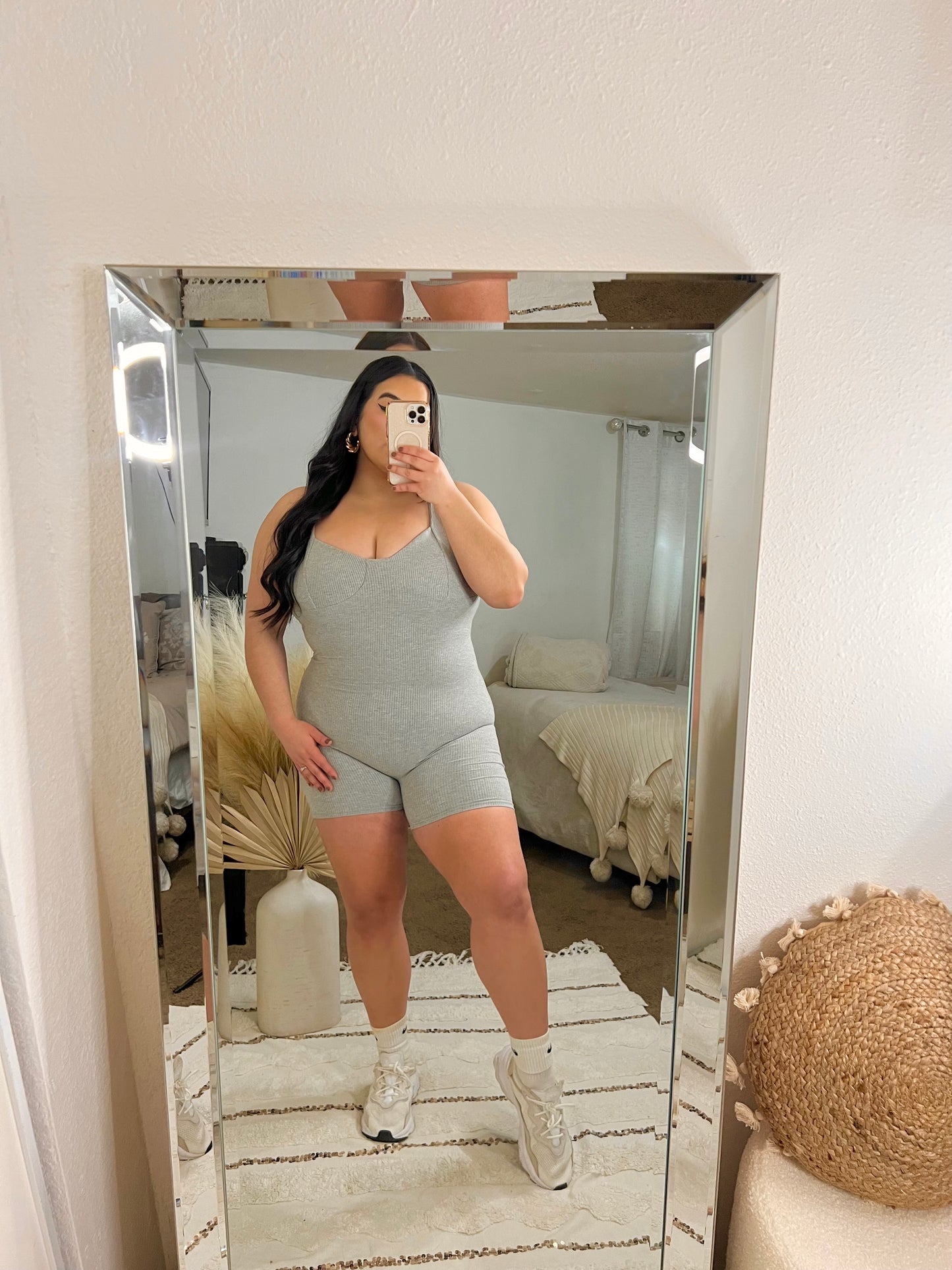 In My Era Romper (Heather Grey)