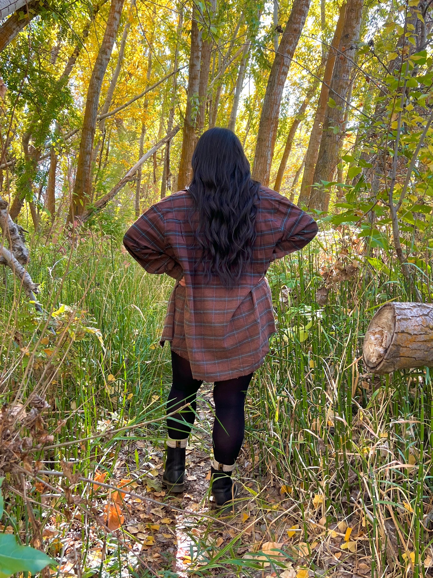 Autumn Woods Flannel (Chocolate)
