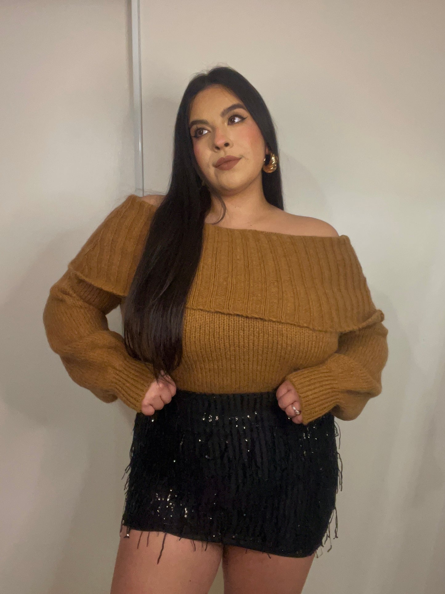 Estrella Sequin Skirt (Black)