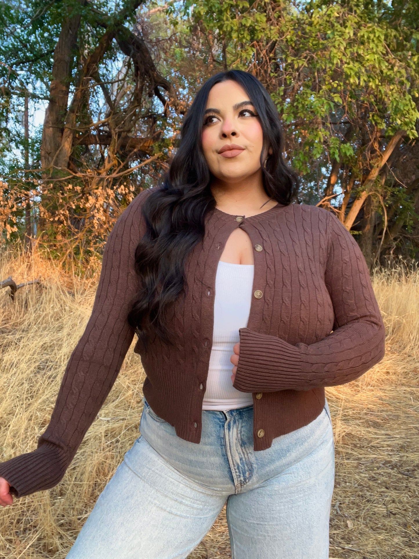 Gilmore Girl Cardigan (Chocolate)