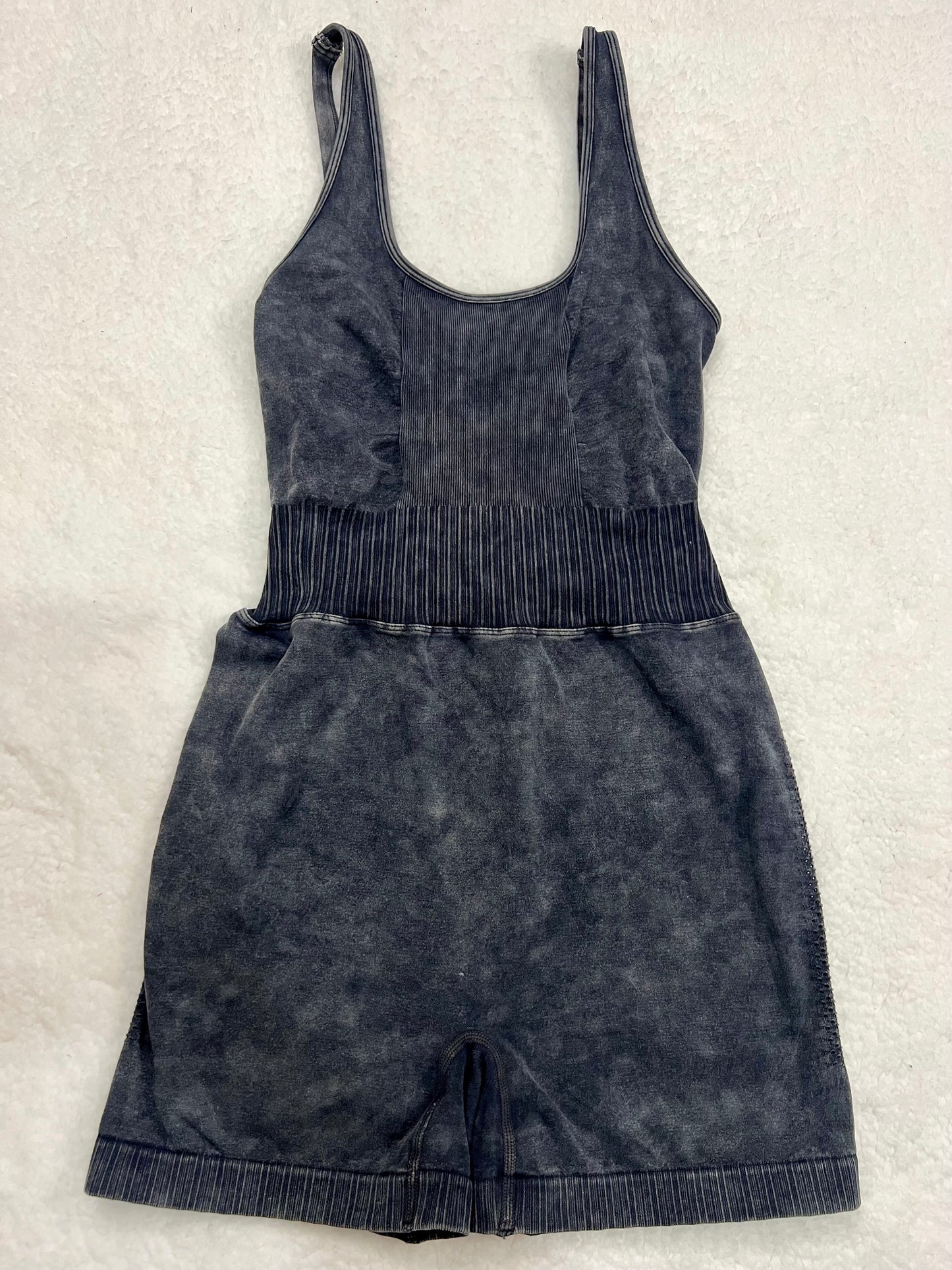 Effortless Mineral Wash Romper (Ash Black)