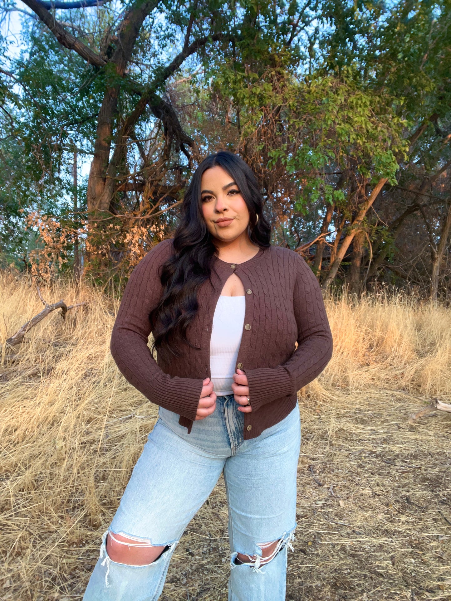 Gilmore Girl Cardigan (Chocolate)