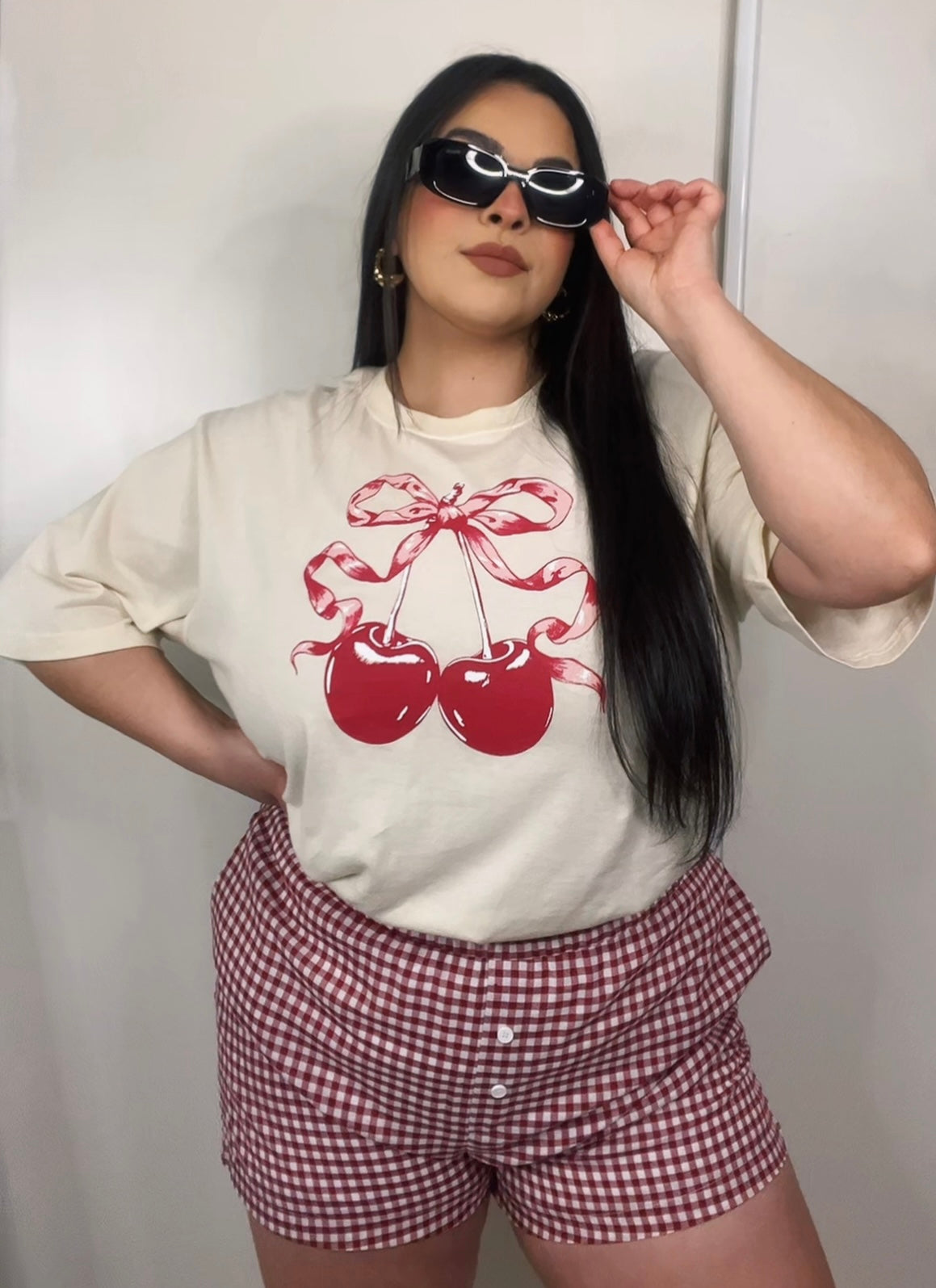 Gingham Shorts (Red)