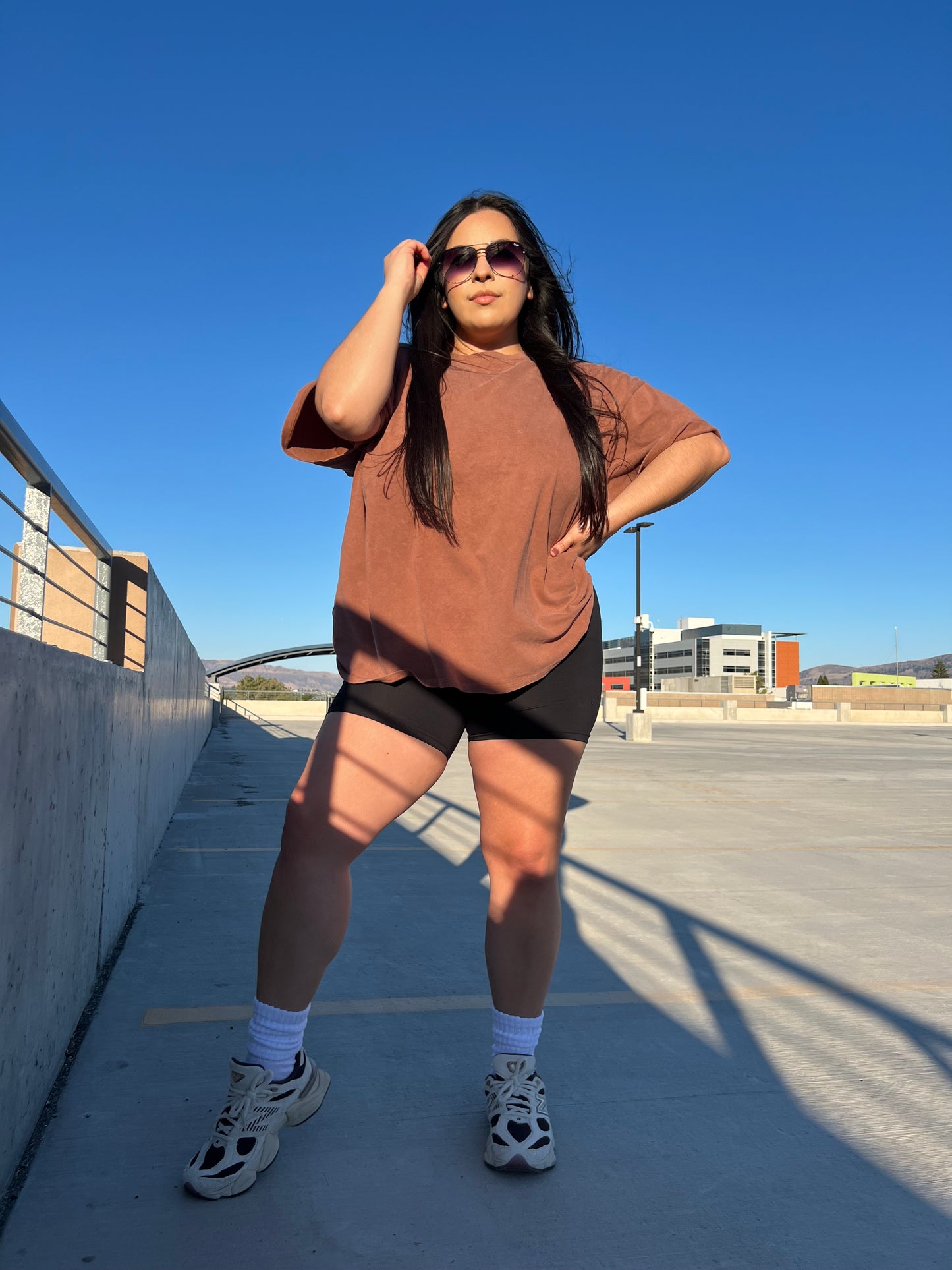 Straight Chillin Oversized Tee - Rust