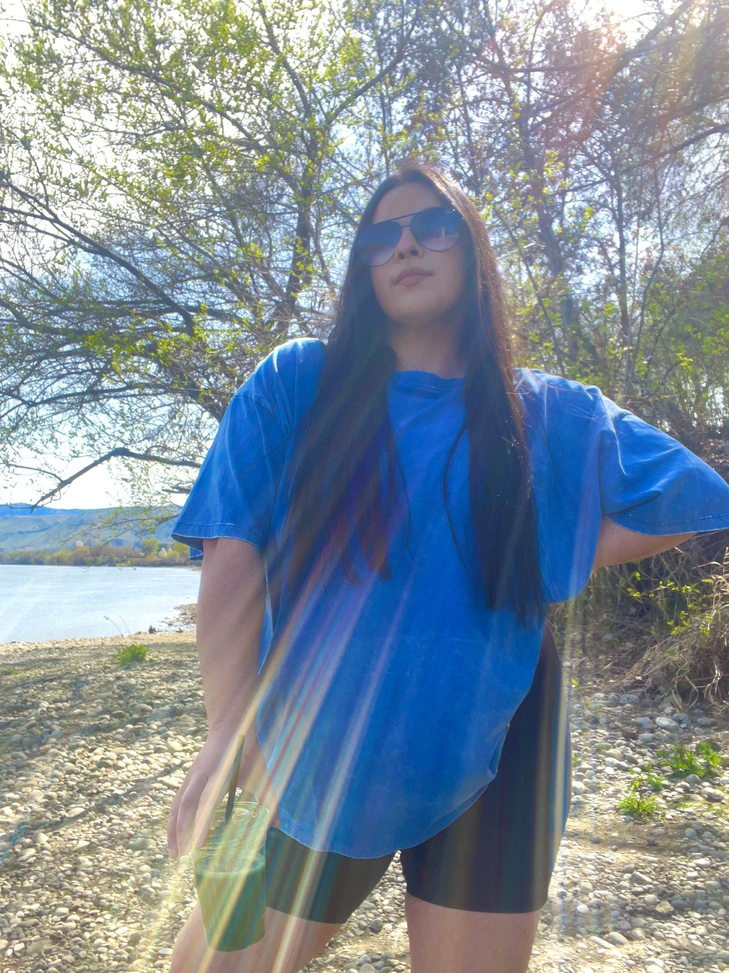 Boyfriend Washed Tee (Royal Blue)