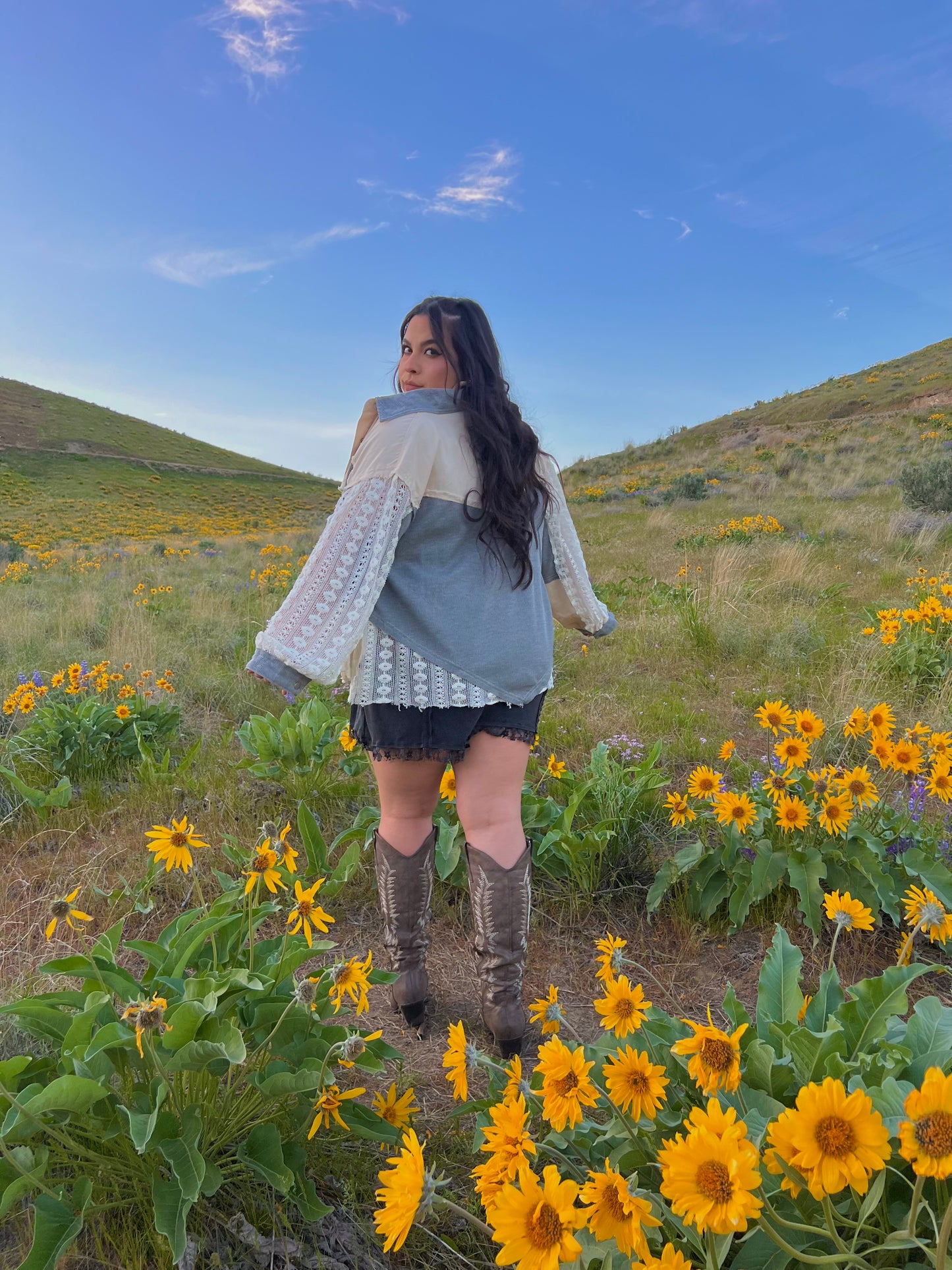 Endless Vibes Crochet Top (Gray)