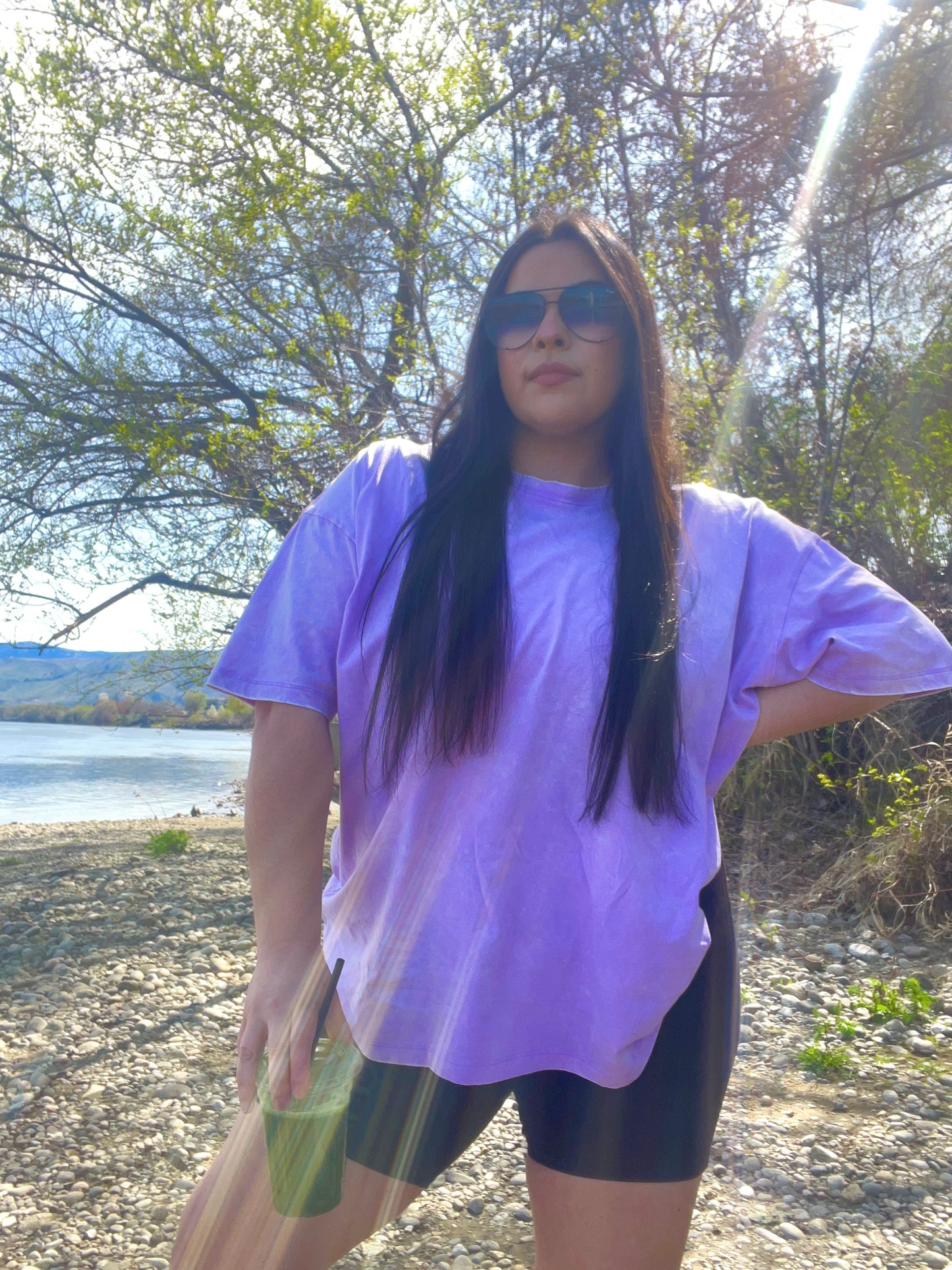 Boyfriend Washed Tee (Lavender)