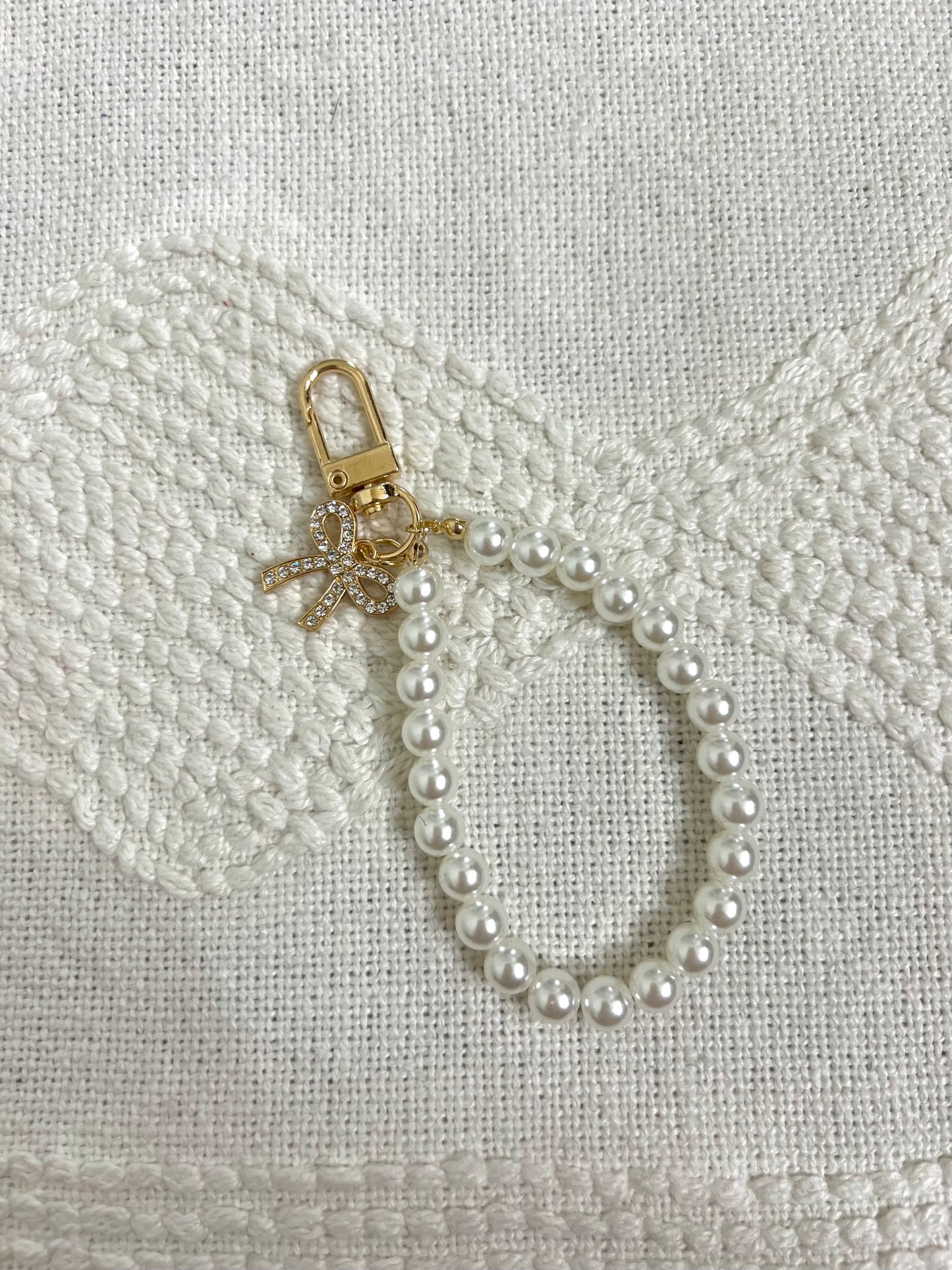 Pearl Bow Keychain