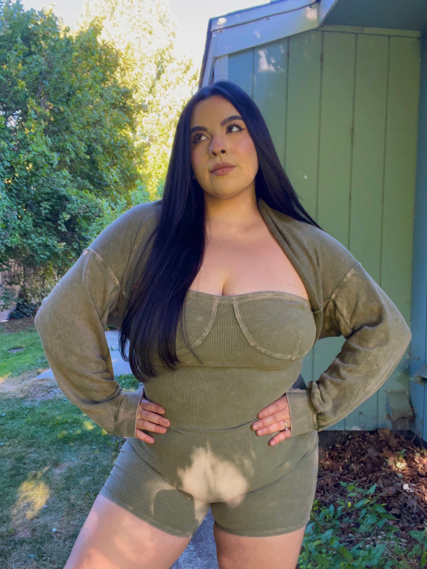 Olive You Romper Set