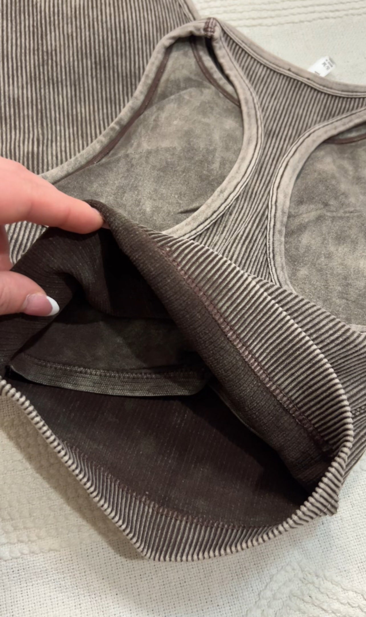 Seamless Washed Tank (Brown)