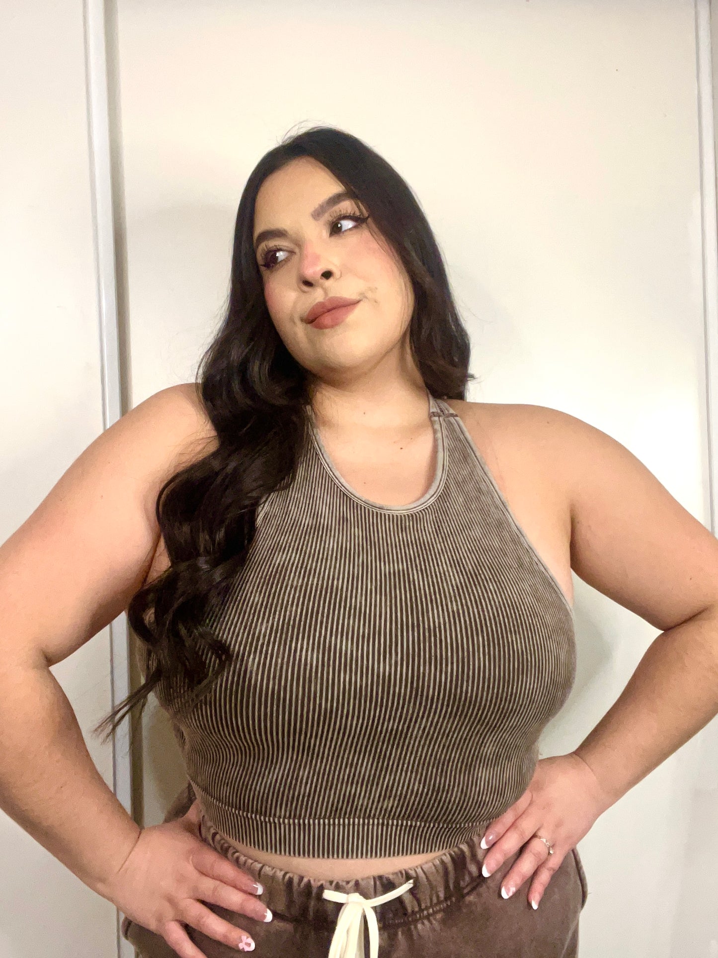 Seamless Washed Tank (Brown)