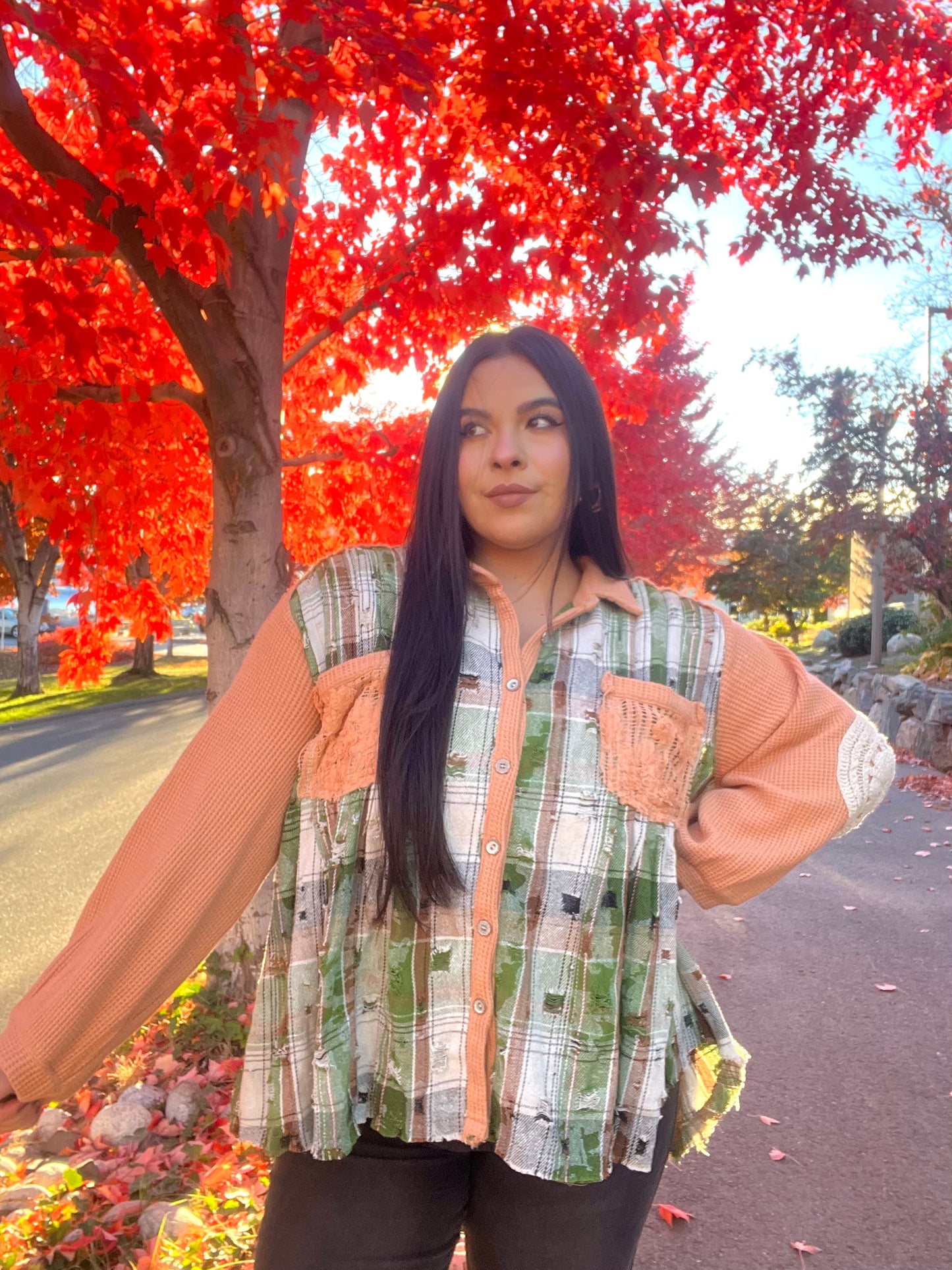Happy Thoughts Plaid Shacket