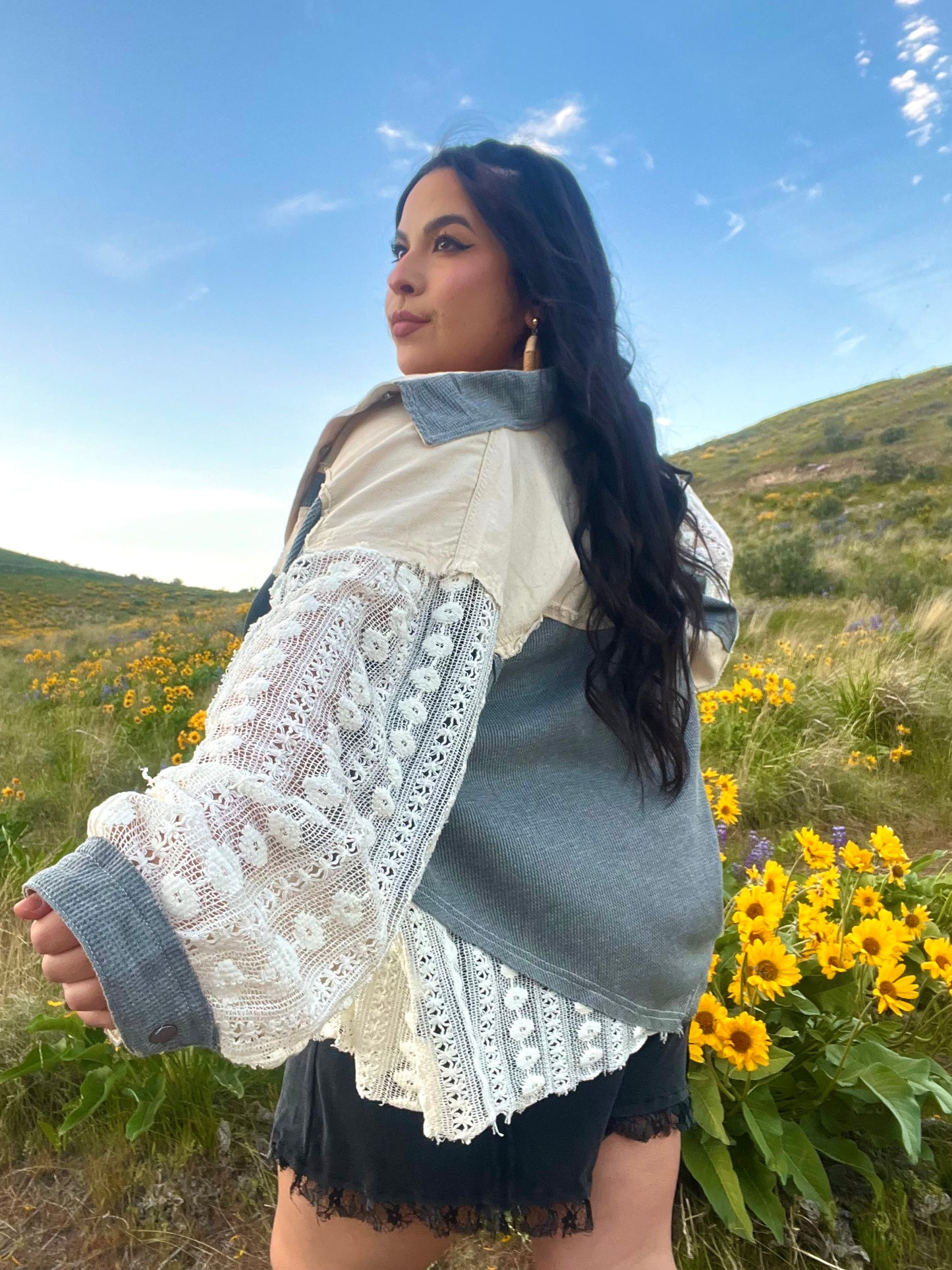 Endless Vibes Crochet Top (Gray)