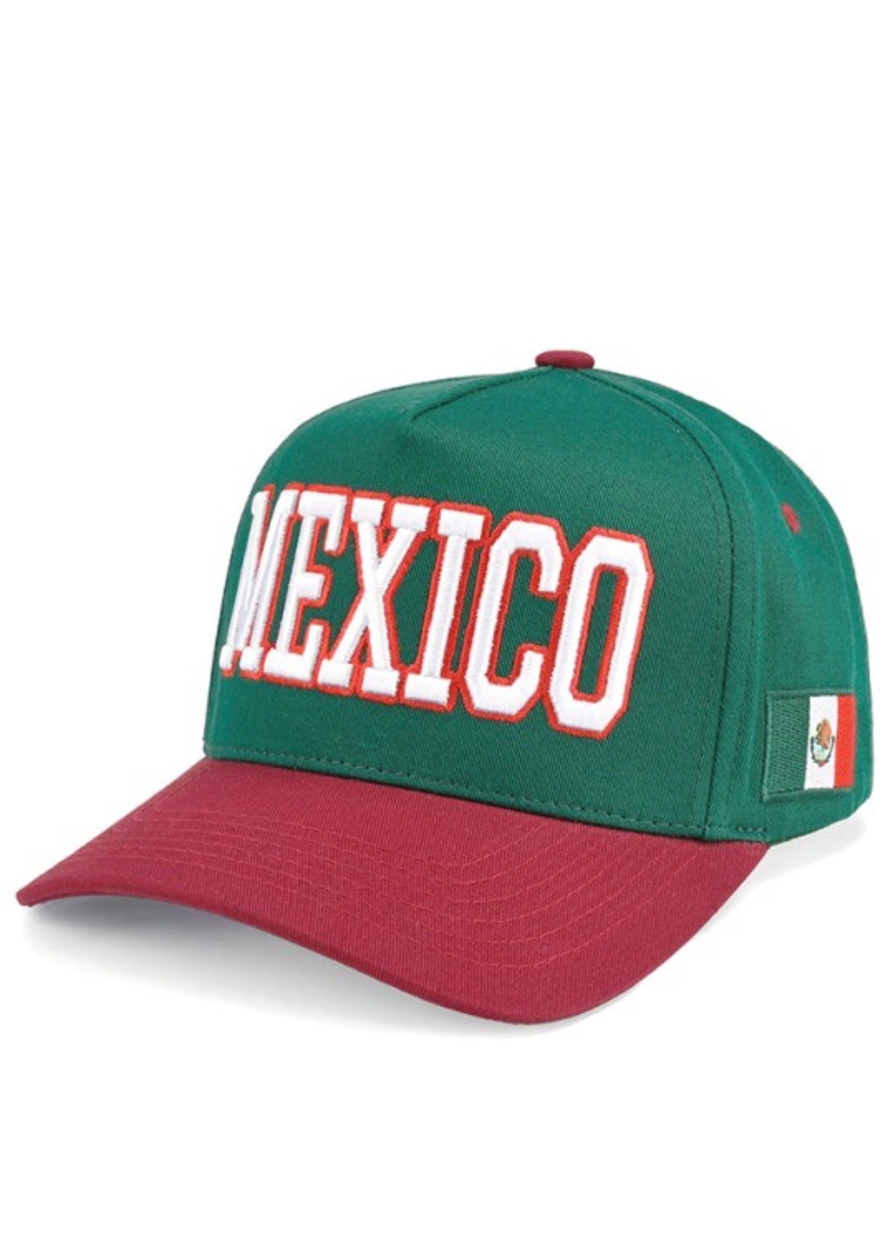 Mexico Baddie Hat (green/burgundy)