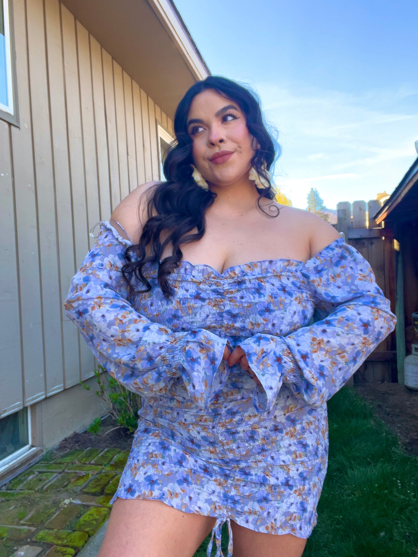 Serenity Floral Dress (Blue)