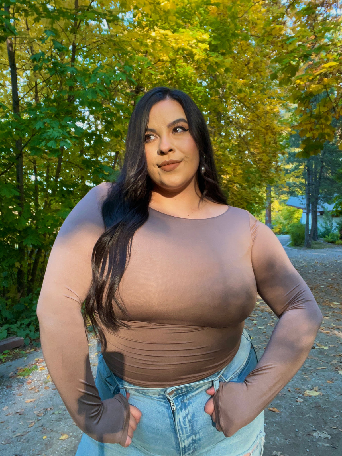 Amber Boat Neck Top (Mocha)