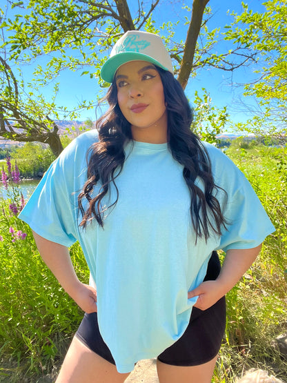 Everyday Cotton Tee (Sky blue)
