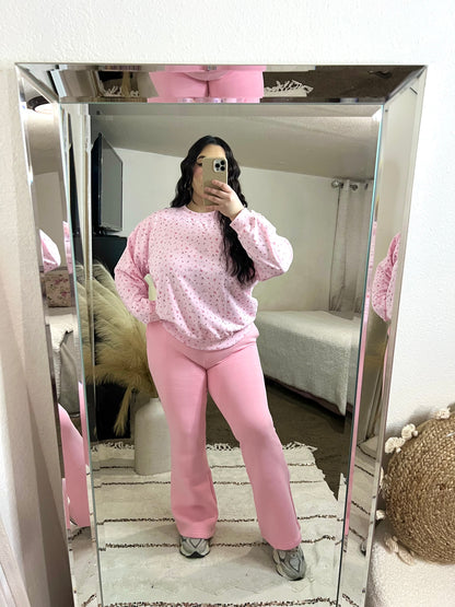Everyday Flared Sweatpants (Pink)