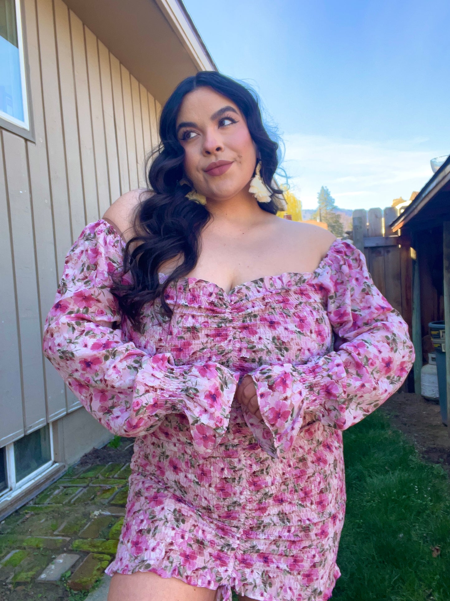 Serenity Floral Dress (Pink)