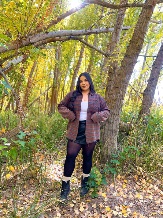 Autumn Woods Flannel (Chocolate)