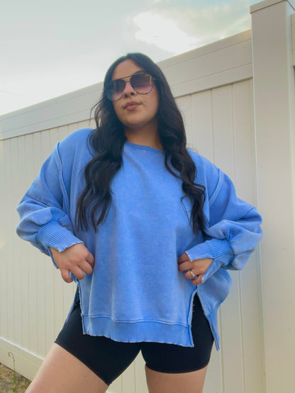 Feeling Free Pullover(Periwinkle)
