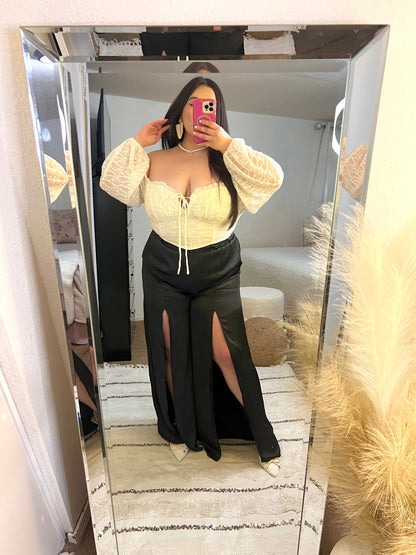 Into The Night Satin Slit Pants