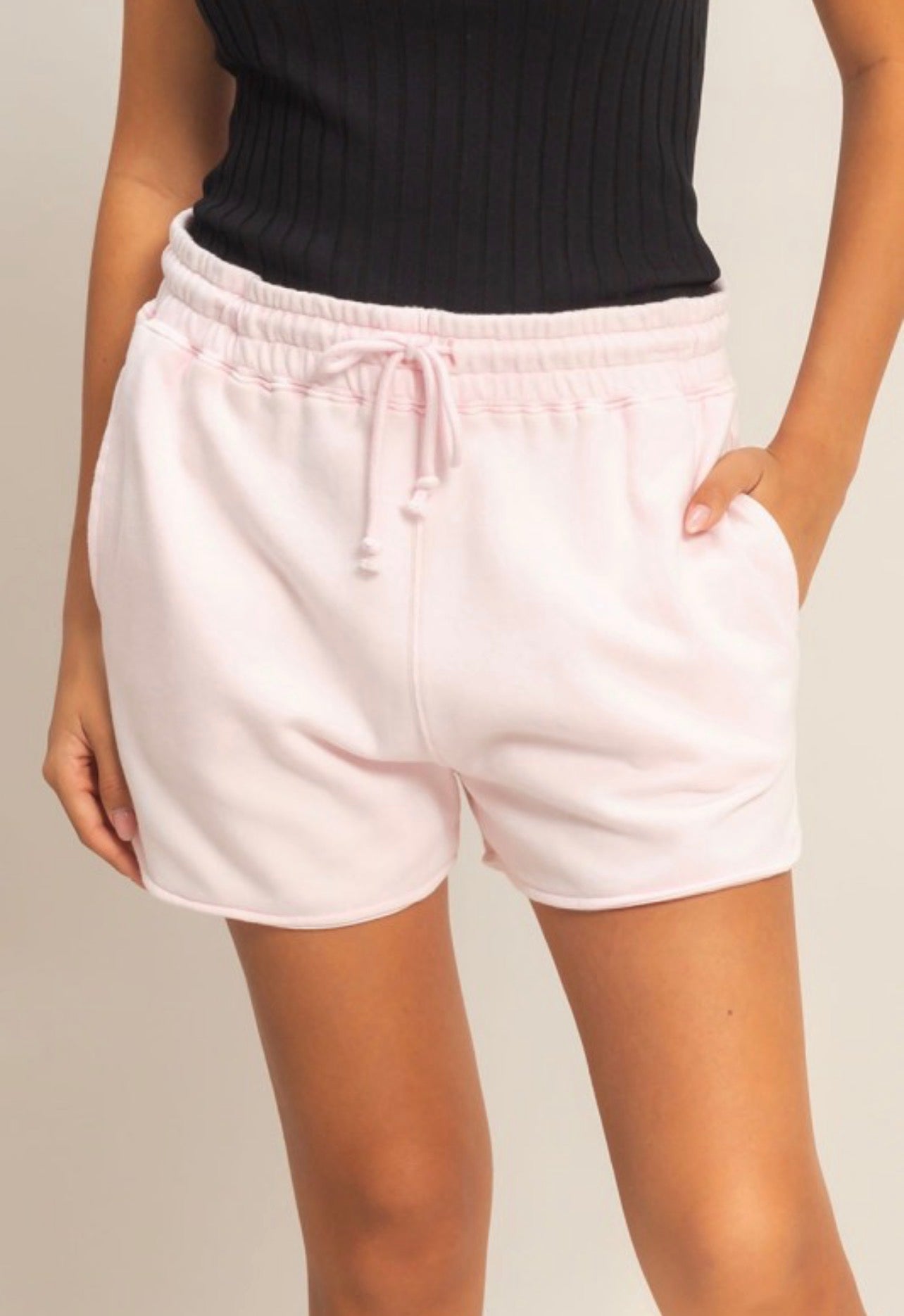Homebody Cotton Shorts (Baby Pink)
