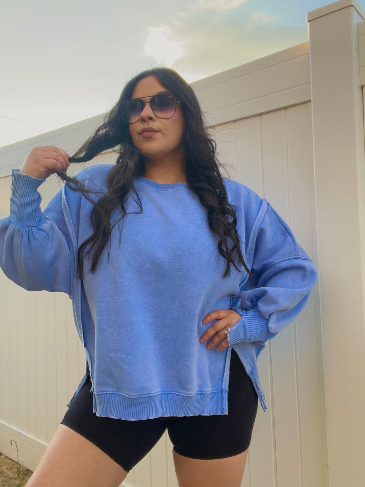 Feeling Free Pullover(Periwinkle)