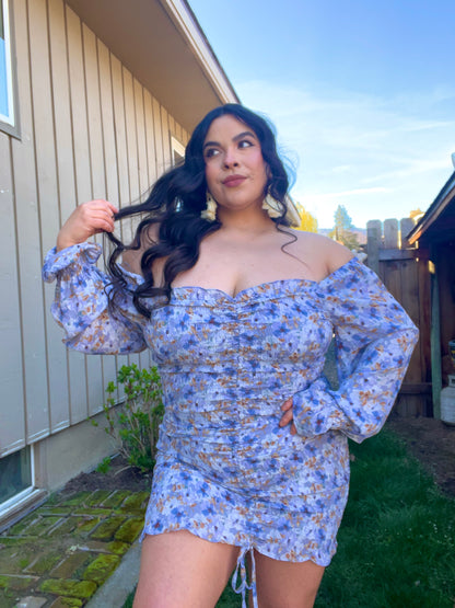 Serenity Floral Dress (Blue)
