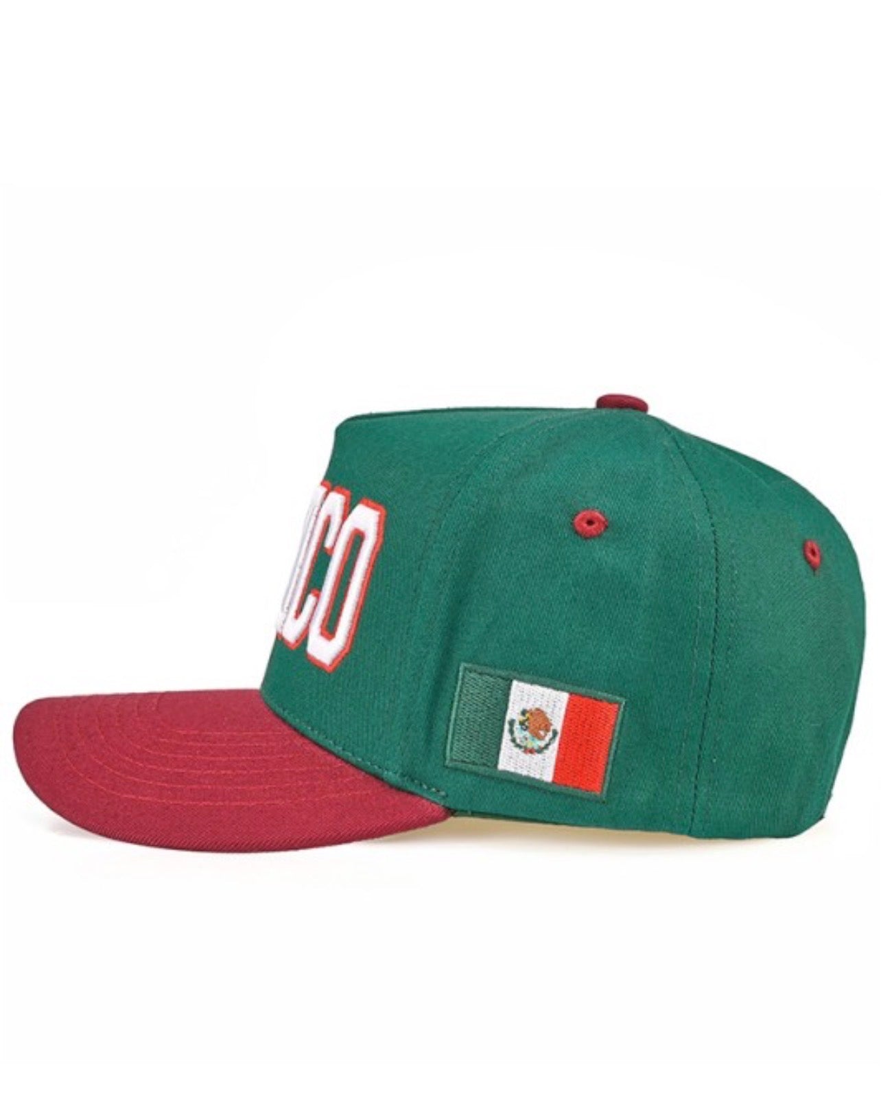 Mexico Baddie Hat (green/burgundy)