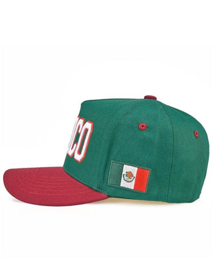 Mexico Baddie Hat (green/burgundy)