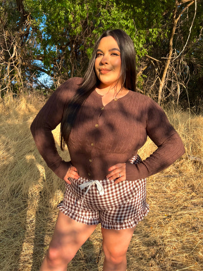 Brown Sugar Gingham Shorts